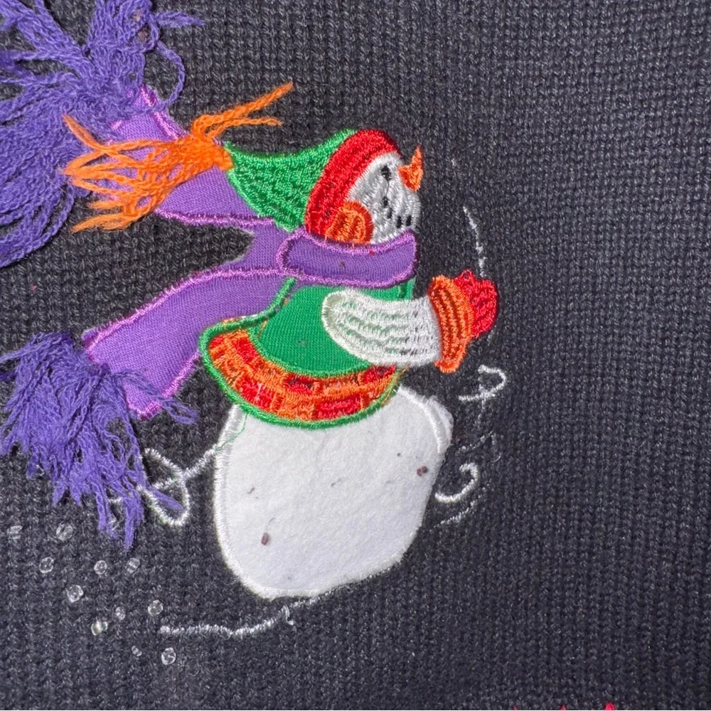 Holiday Editions Black Snowman Vest - Picture 12 of 14